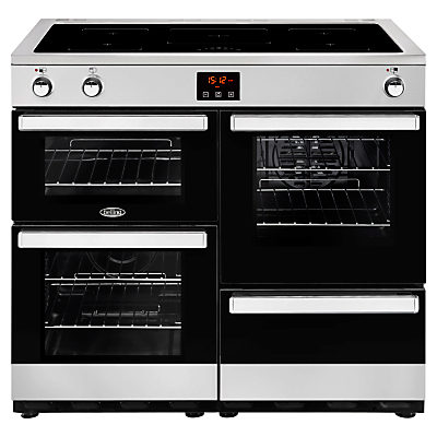 Belling Cookcentre 100EI Electric Range Cooker With Induction Hob Stainless Steel / Black